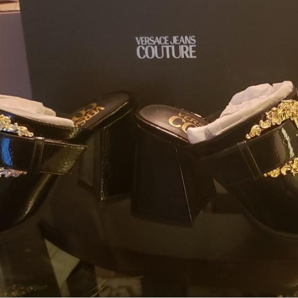 Versace Jeans Couture baroque buckle mules - Picture 4 of 5